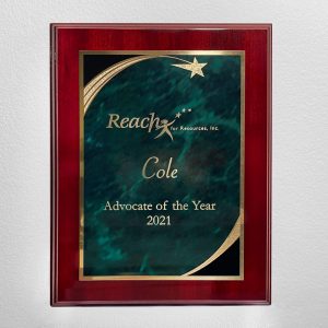 Cole Reach for Resources advocate of the year award