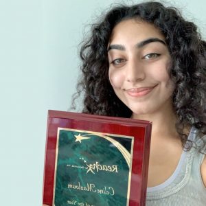 Celine with her Reach award