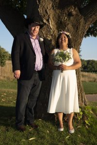 Calli & James on their wedding day.