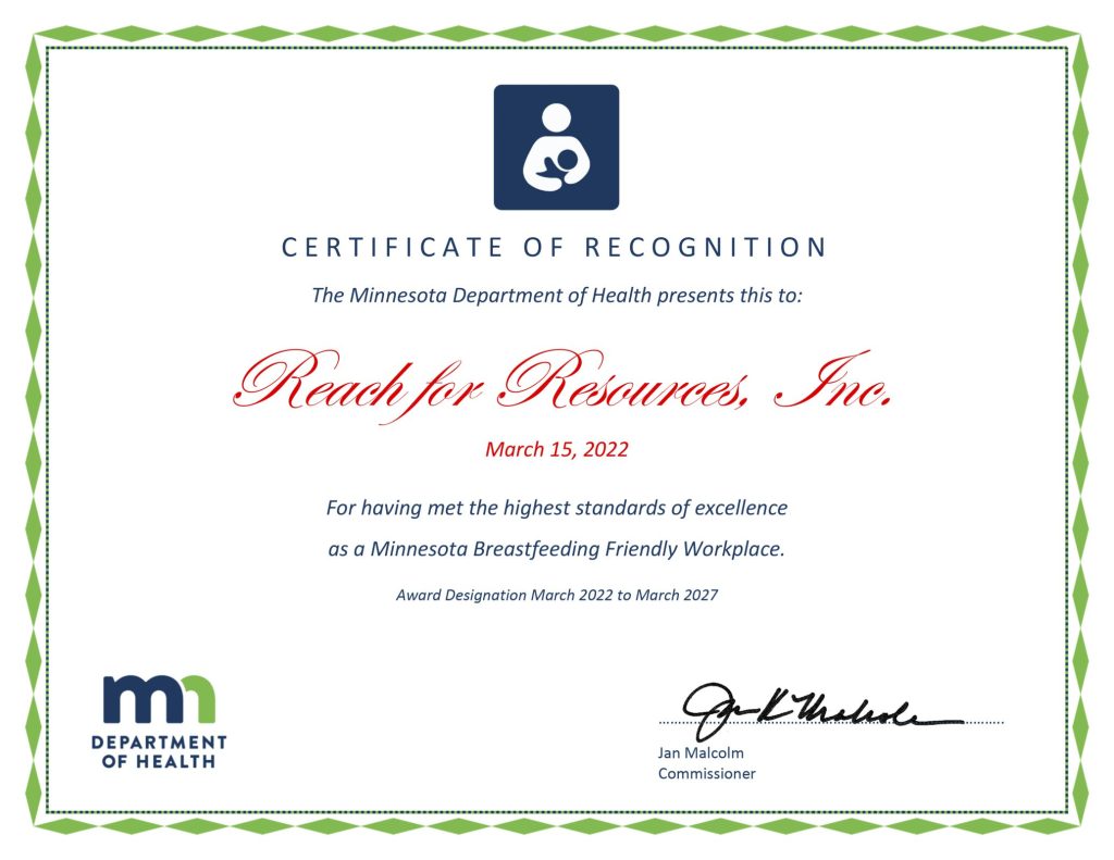 Hennepin County Breastfeeding Worplace certification