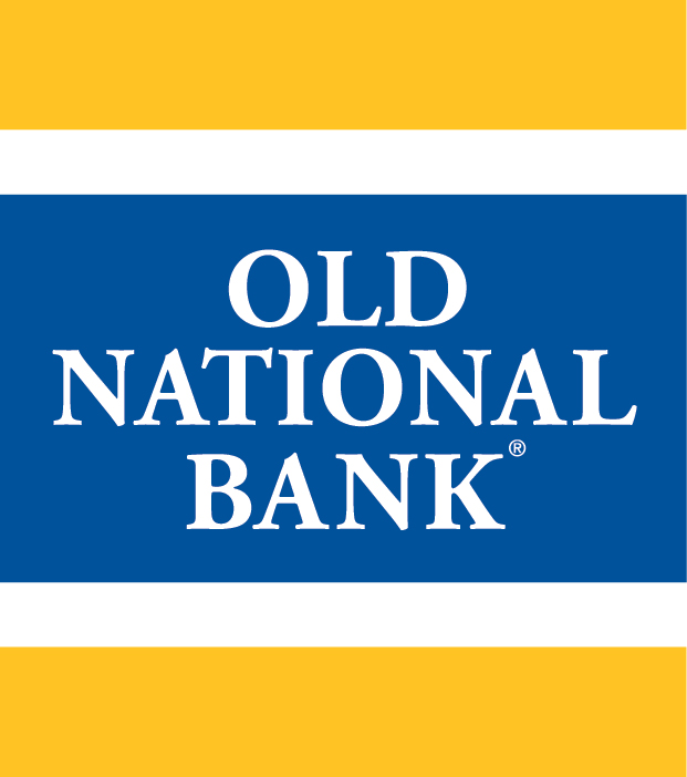 ONB Stacked logo inside flag Old National Bank 2024 Reach for Resources Golf Tournament Sponsor