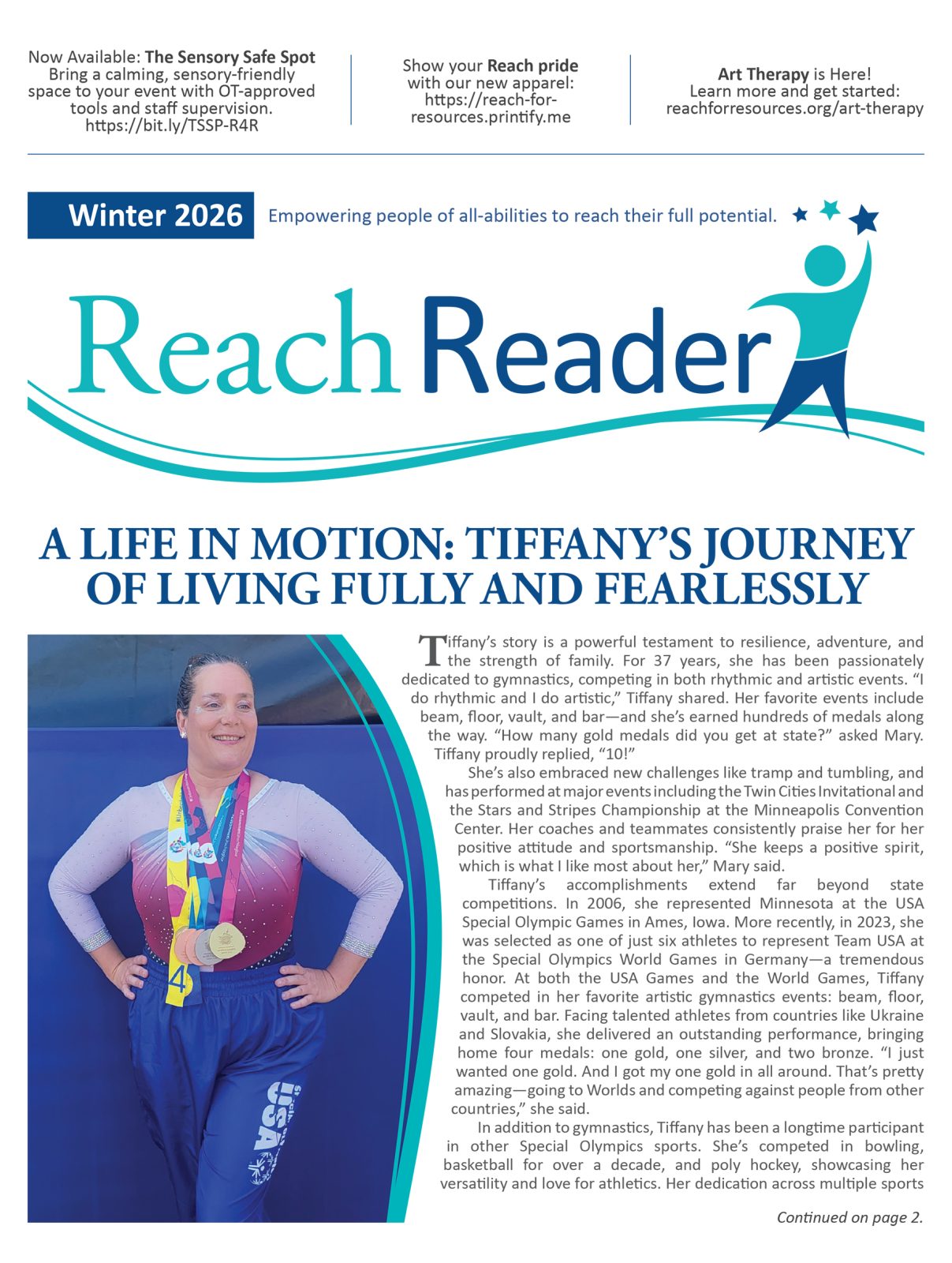 Reach Reader Winter 2026-1 2026 Winter Reach Reader at Reach for Resources adaptive recreation in Minneapolis Minnesota.