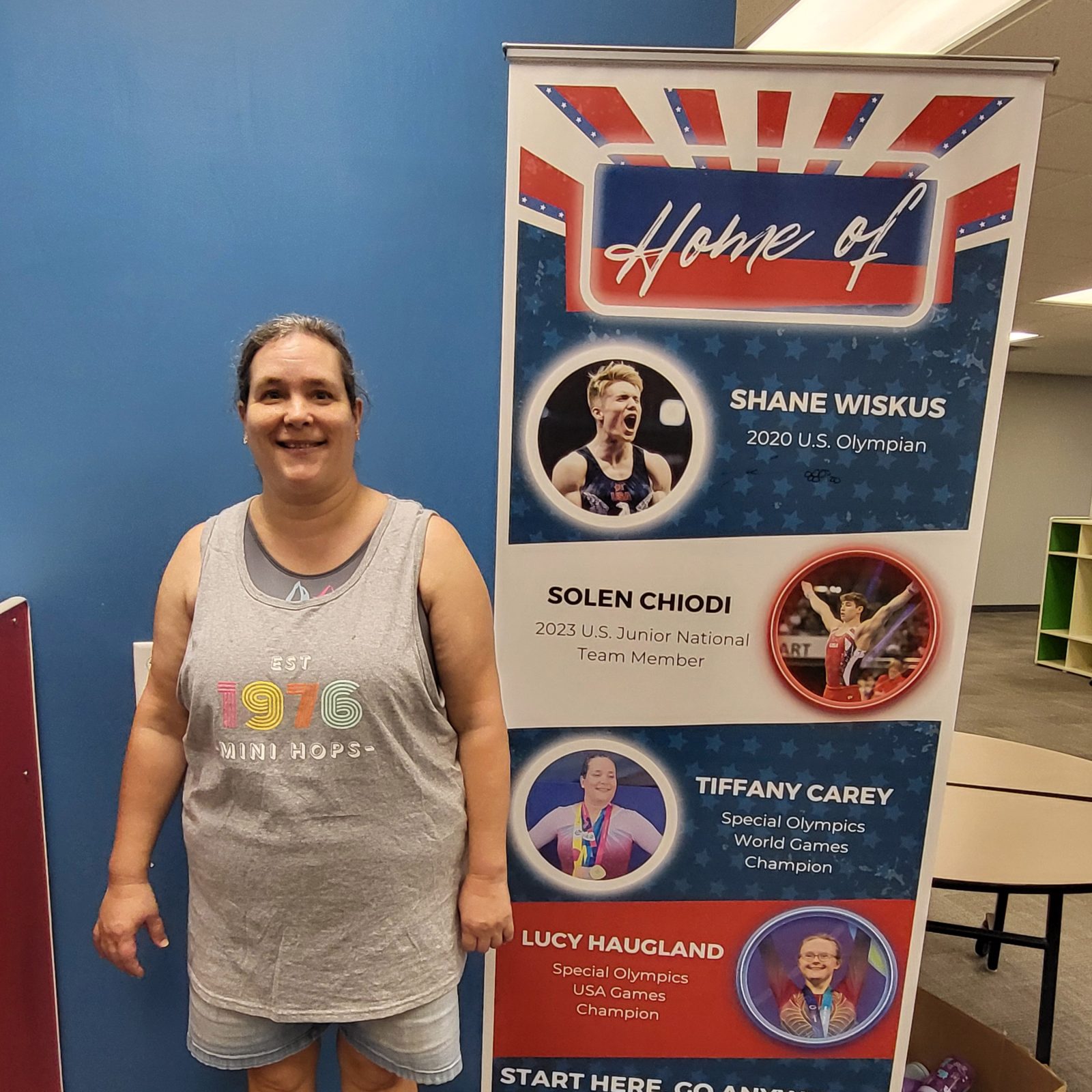 Tiffany Special Olympics Gold Medal Gymnast and Reach for Resources.