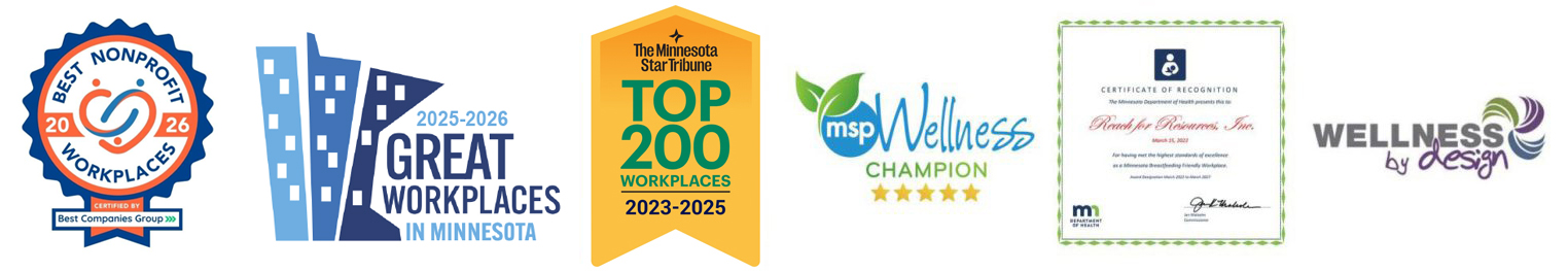 Workplace awards that Reach for Resources has won.